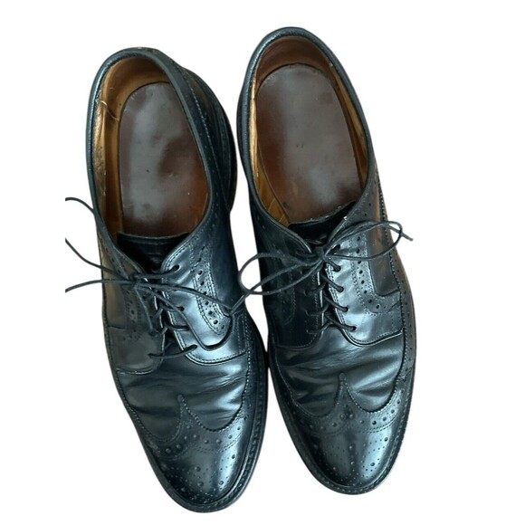 Allen Edmonds Black MacNeil 9107 Wingtip Dress Shoes Size 9.5 D - Picture 5 of 7